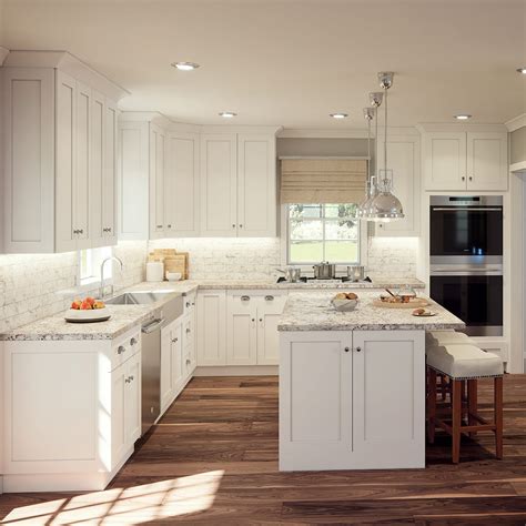 white shaker cabinets